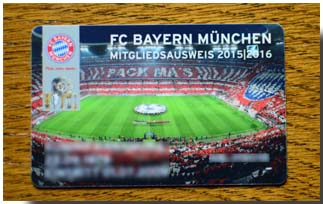 Bayern Munchen Members Card